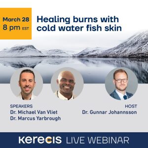 Healing burns with cold water fish skin